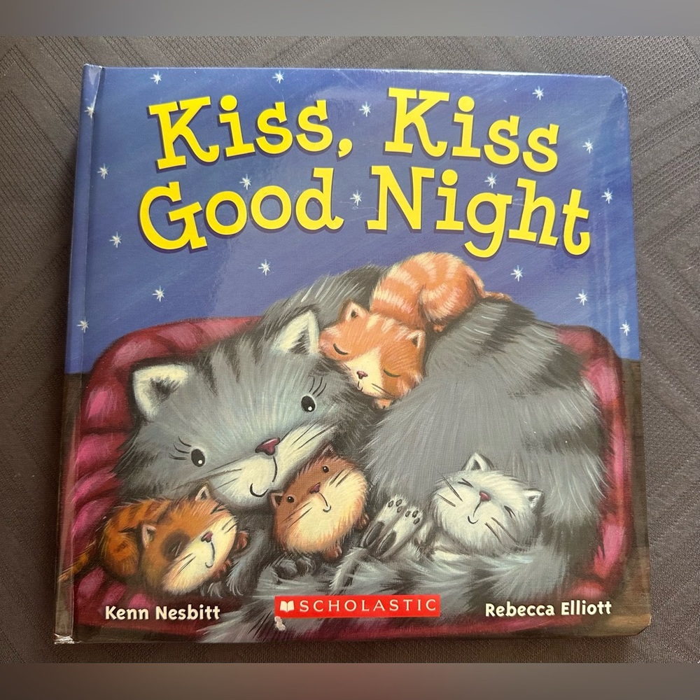 Kiss, Kiss Good Night Board Book Kenn Nesbitt Kids Children’s Animals
